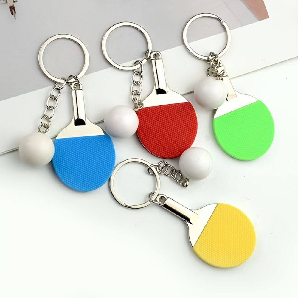 Table Tennis Keychain - 4/8/16 Pezzi Mini Portachiavi a Forma