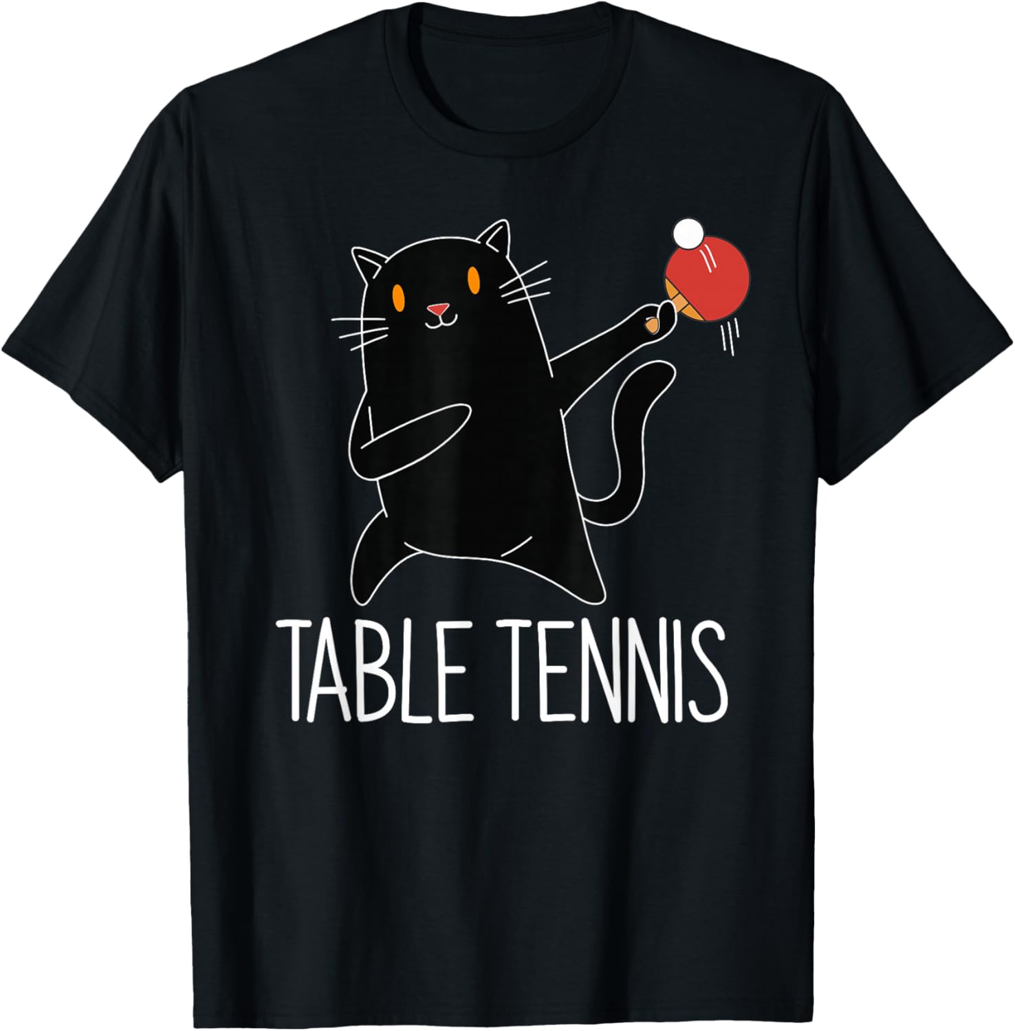 Table Tennis China - T-shirt da ping pong Black Cat