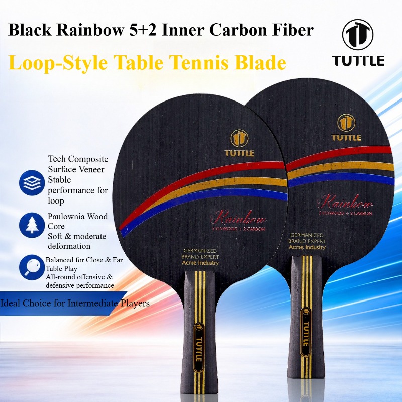 Table Tennis Player - TUTTLE Black Rainbow Inner Carbon -