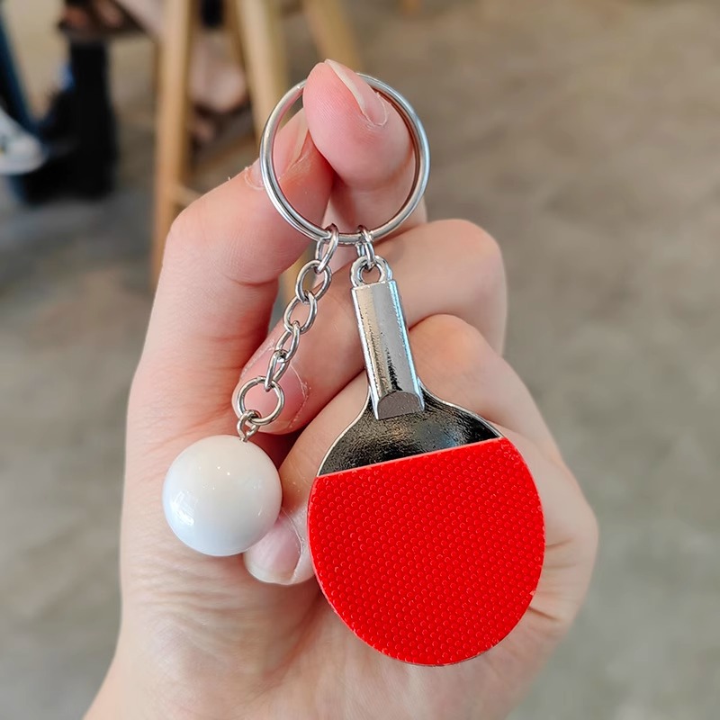 Table Tennis Keychain - Simulazione creativa Racchetta da ping pong