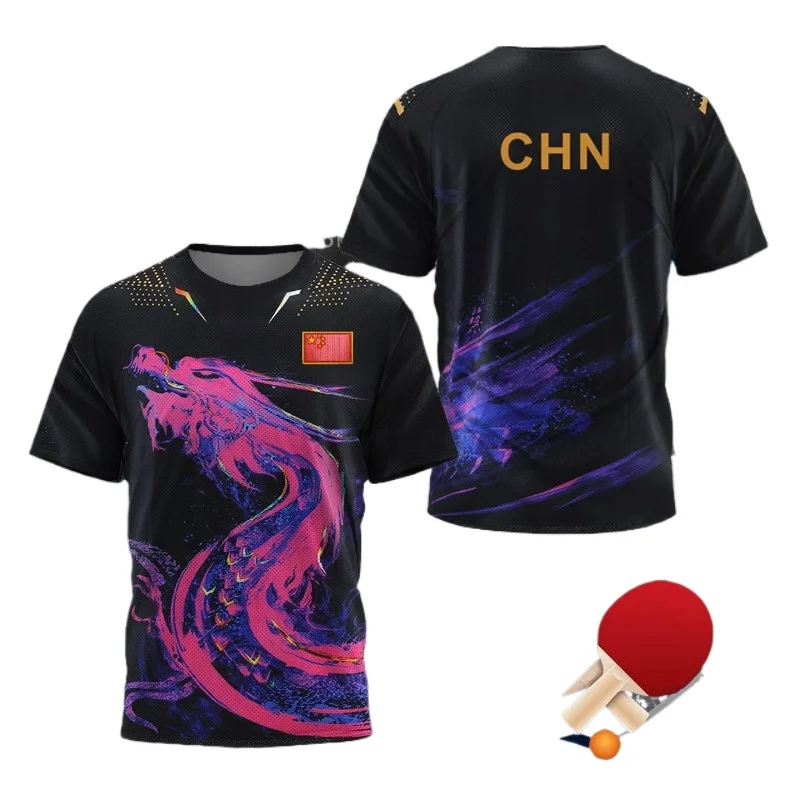Table Tennis China - Maglietta Grafica Dragon Table Tennis per